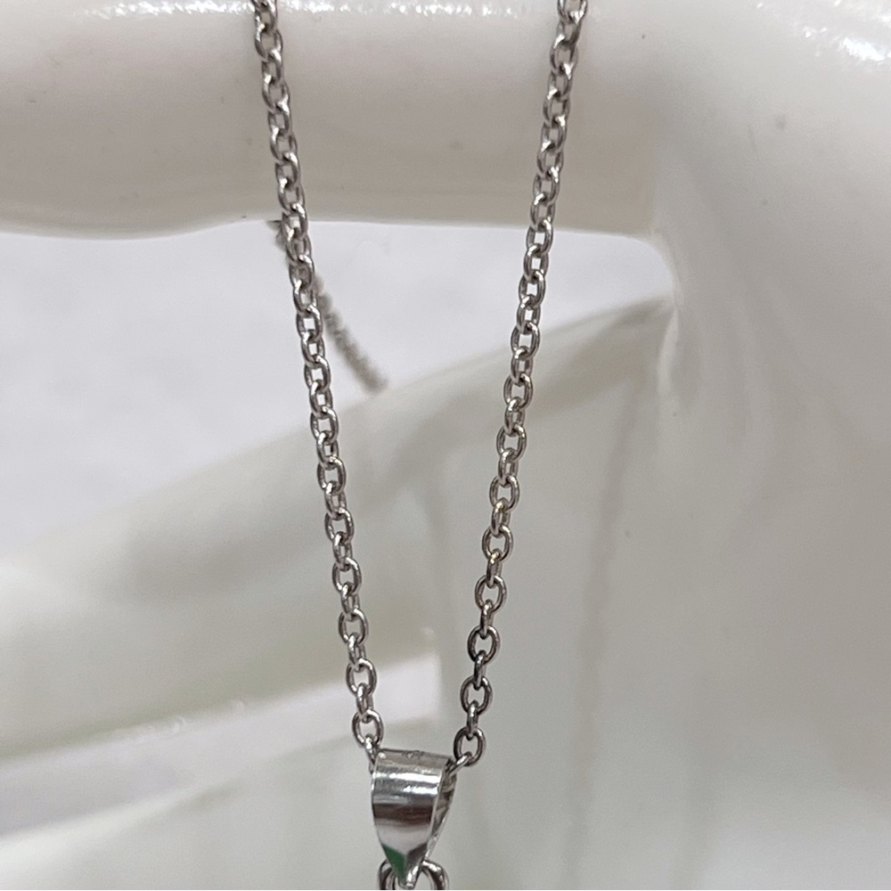 Green Jade Rounded Rectangular Sterling Silver Pe… - image 8